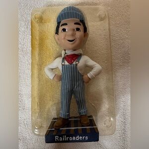 Bobble Factory Railroad Worker Bobble head New In Plastic RARE